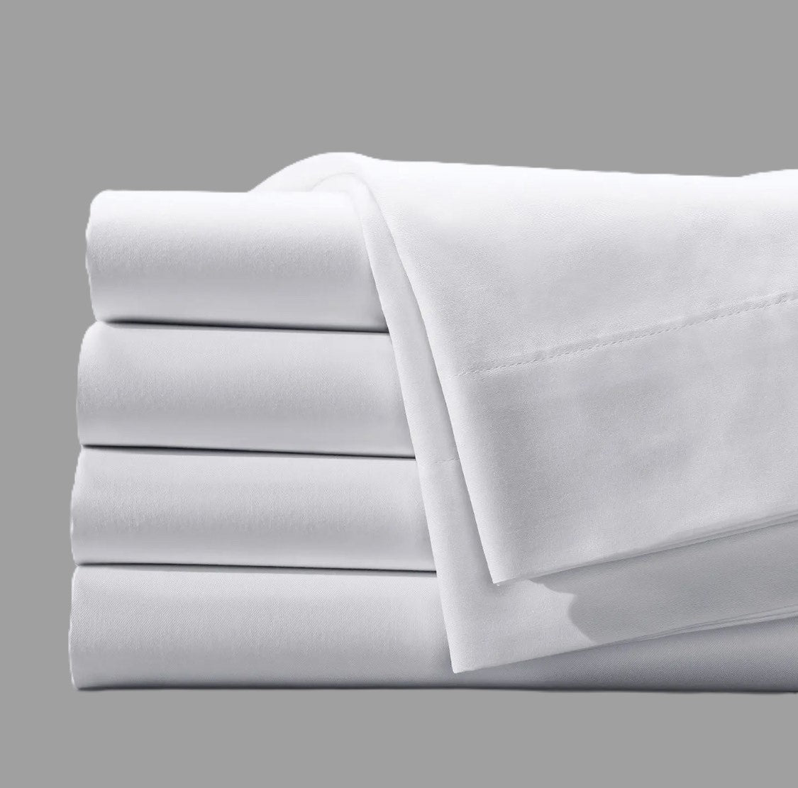 T200 QUEEN FLAT Bedsheet, 90x110, Solid White, 2 Dz/cs
