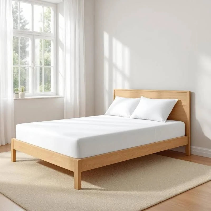 200TC fitted sheet with pillow case White pure premium cotton