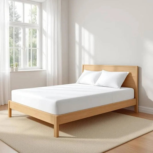 200TC fitted sheet with pillow case White pure premium cotton